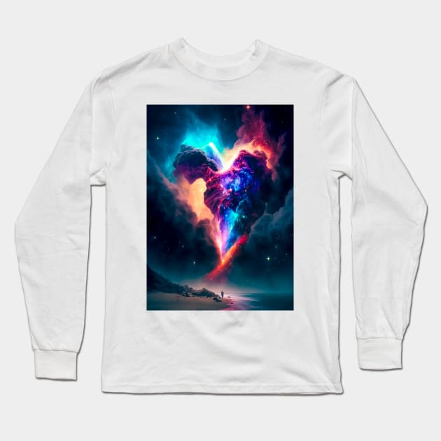 Space Fantasy Long Sleeve T-Shirt by James Garcia